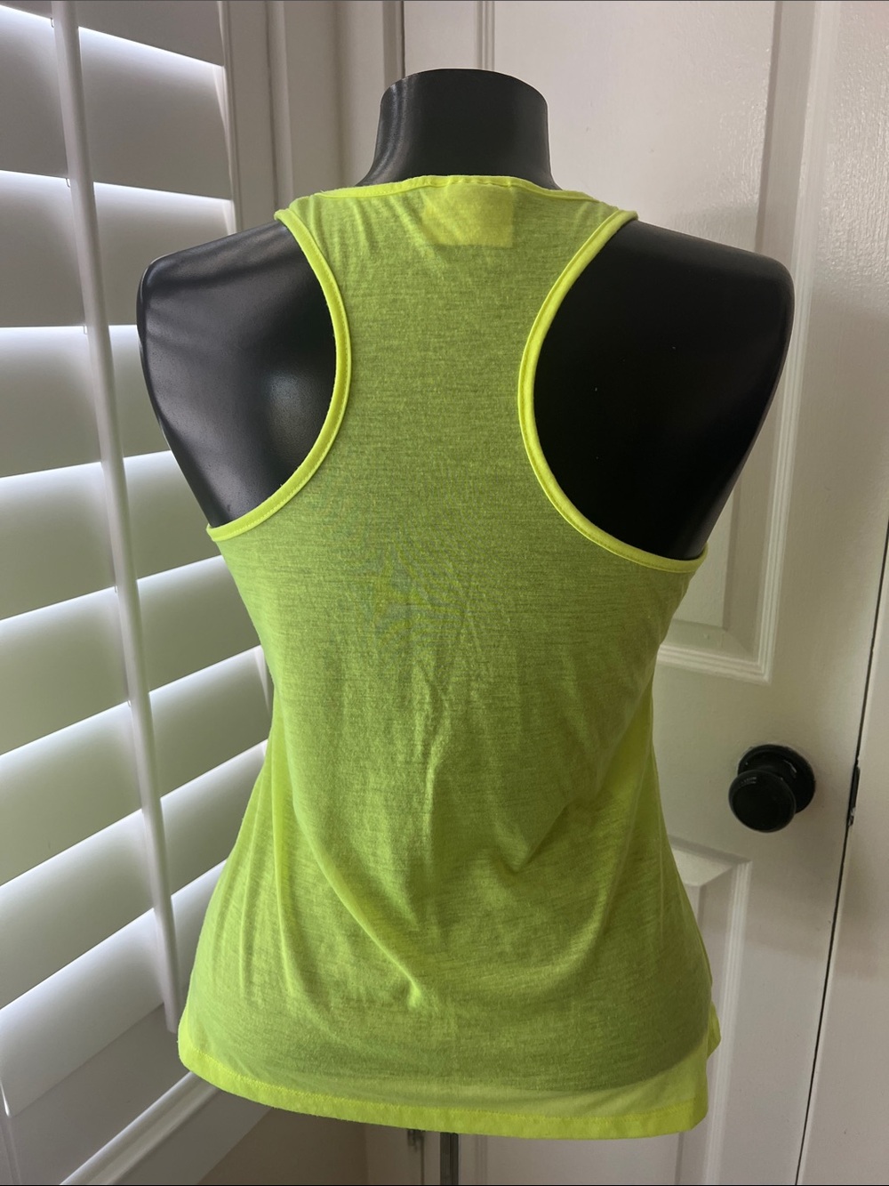 Neon Lime Racerback Tank Top - Picture 2 of 3
